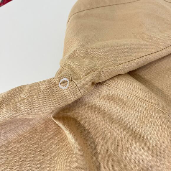 Liz Sport Linen Cotton Blazer Jacket Vintage Small WomensTan Oversized 90s Y2K - Picture 13 of 13